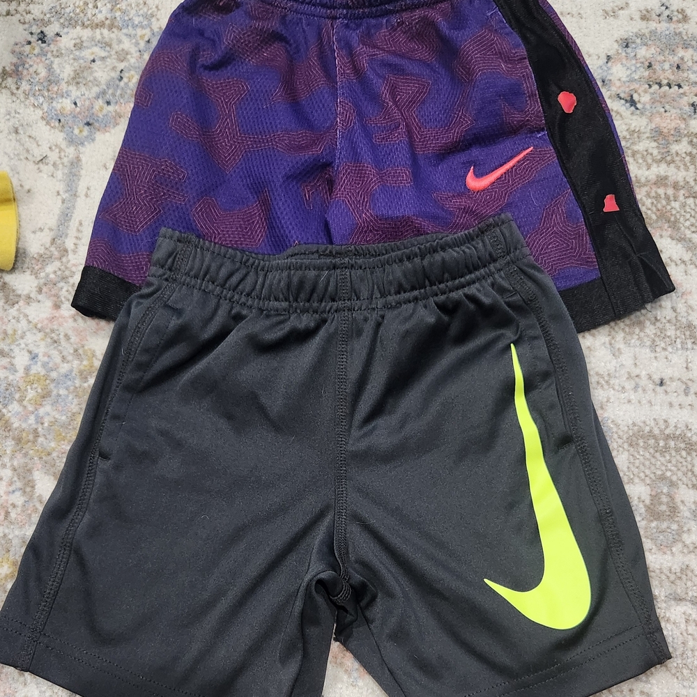 Nike Kids' Black & Purple Shorts Set Sz 3-4Y